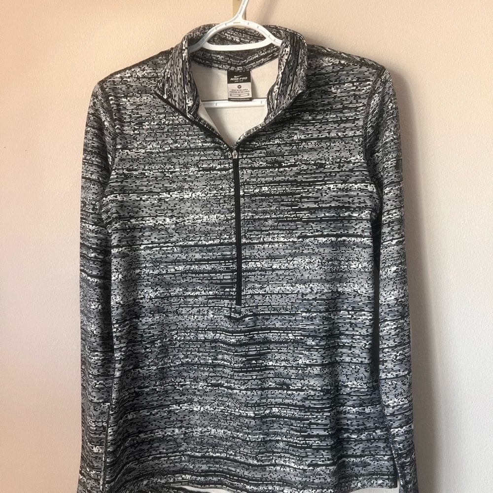 Nike Women's 1/4 zip Pullover # 849315 065 Digital Print Dri-fit